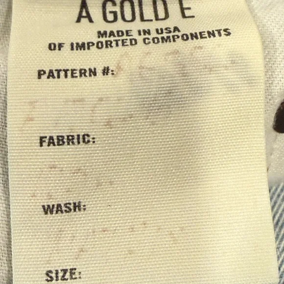 AGOLDE Production Sample Denim Shorts Panel Seam Raw Hem Size 27 - Picture 4 of 5